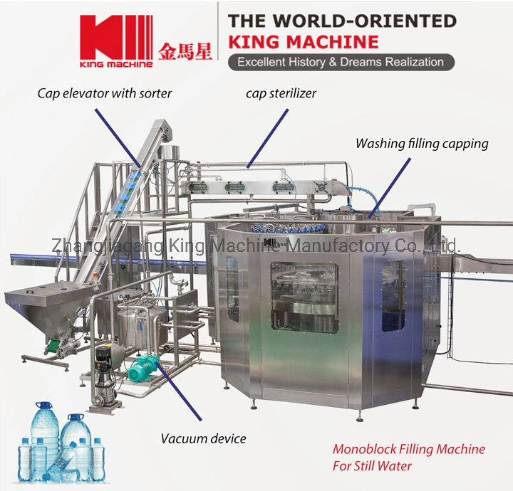 Automatic Pet Bottle Aqua Natural Drink Water Bottling Line Mineral Pure Complete Plant Soft Drinks Water 3 in 1 Filling Monoblock Bottling Packing Machine