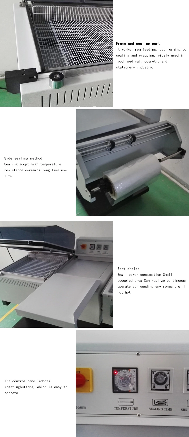 Semi-Automatic 2 in 1 /One Step POF Film Sealer Heat Shrink Pack/Packing/ Packaging/Wrap/Wrapping Machine for Case Box Book