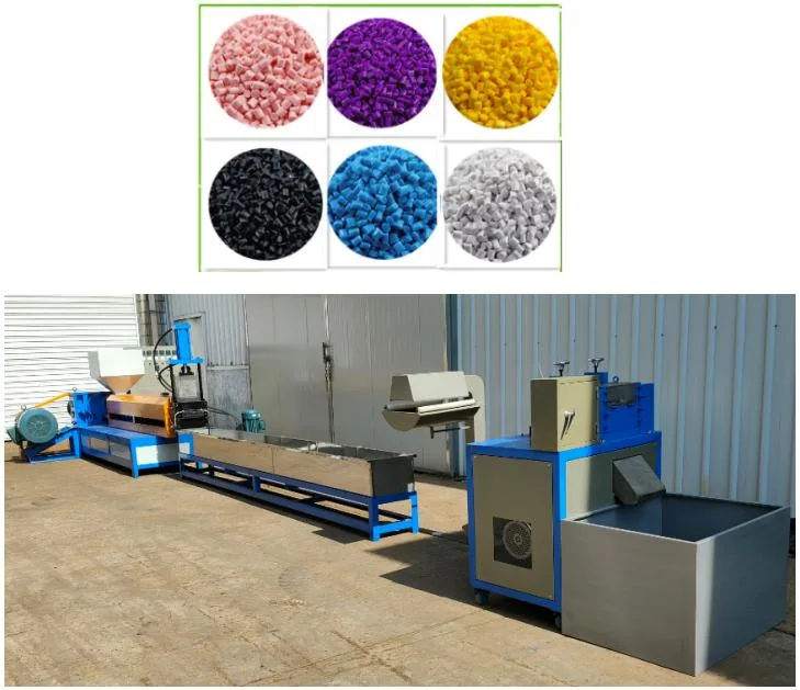 Waste Plastic HDPE LDPE Film Woven Bag Recycling Granulator Extruder Machine